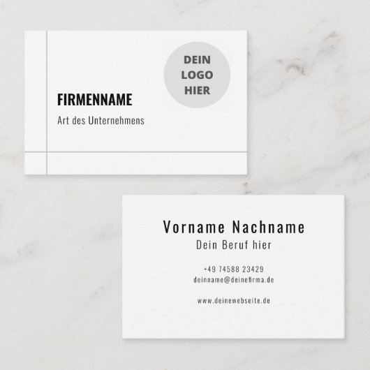 Simple carte de visite (Devant / Derrière)