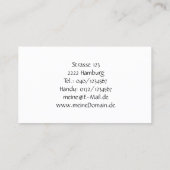 simple carte de visite (Dos)