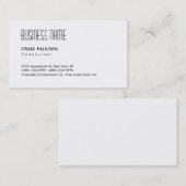 Simple Carte de visite à la mode noir blanc (Devant / Derrière)