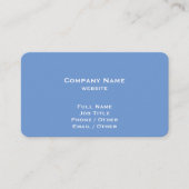 Simple Carte de visite bleu Cornflower (Devant)