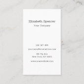 Simple carte de visite commerciale du logo blanc-n (Dos)