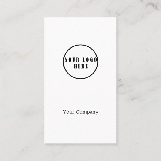 Simple carte de visite commerciale du logo blanc-n (Devant)