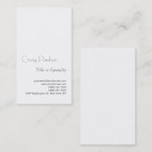 Simple Carte de visite de consultant blanc tendanc (Devant / Derrière)