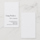Simple Carte de visite de consultant blanc tendanc (Devant / Derrière)