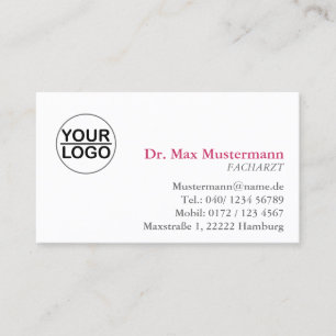 simple carte de visite du docteur avec logo