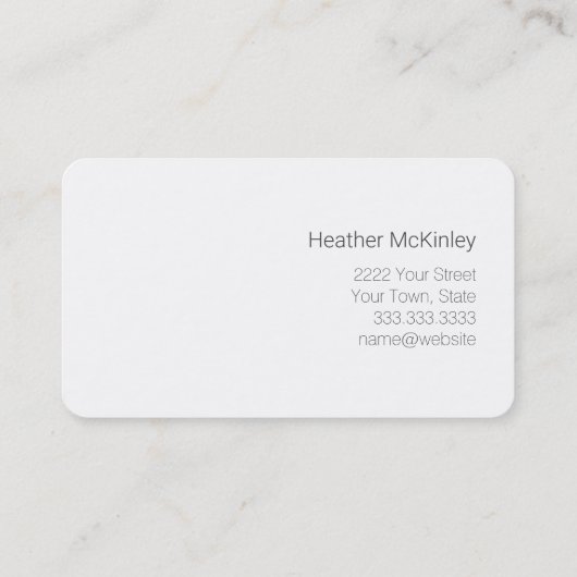 Simple Carte de visite Eucalyptus verdoyant (Dos)