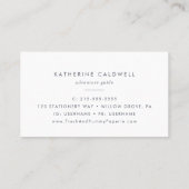 Simple Carte de visite Floral Mountain (Dos)