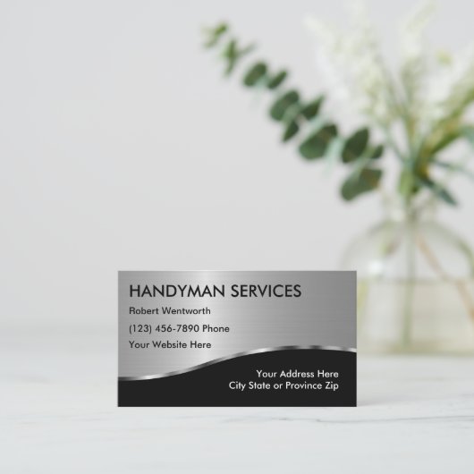 Simple Carte de visite Handyman (Debout devant)