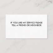 Simple Carte de visite Handyman (Dos)