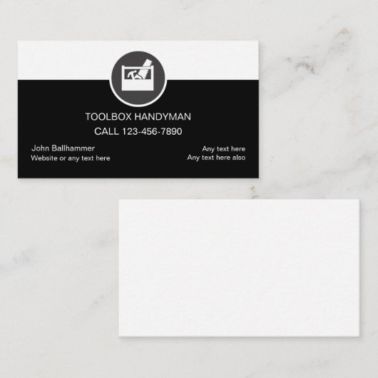 Simple Carte de visite Handyman (Devant / Derrière)