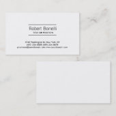 Simple Carte de visite moderne simple (Devant / Derrière)