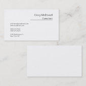 Simple Carte de visite noir blanc clair (Devant / Derrière)