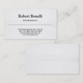 Simple Carte de visite noir blanc gris (Devant / Derrière)