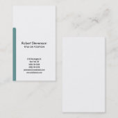 Simple Carte de visite noir bleu blanc (Devant / Derrière)