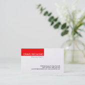 Simple Carte de visite rouge tendance (Debout devant)