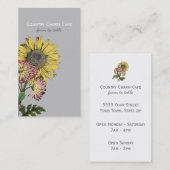 Simple Carte de visite rustique de tournesol (Devant / Derrière)