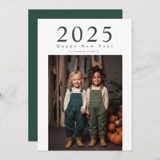 simple carte de voeux simple (Devant / Derrière)