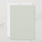 simple carte d'invitation moderne vert sauge rose  (Dos)