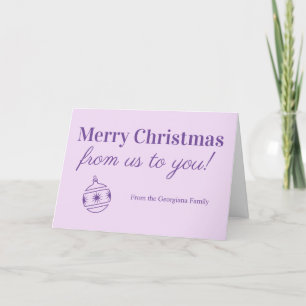 Simple carte "Joyeux Noël de nous à vous !"