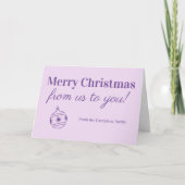 Simple carte "Joyeux Noël de nous à vous !" (Devant)