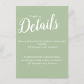 simple carte Mariage vert clair (Devant)