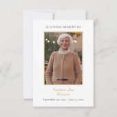 Simple Carte photo de la prière commémorative Symp (Devant)