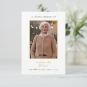 Simple Carte photo de la prière commémorative Symp (Debout devant)