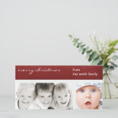 simple carte photo de noël (Debout devant)