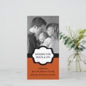 Simple Carte photo De Vacances Chic, Orange (Debout devant)