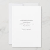 Simple Carte photo personnalisé de bonne année (Dos)