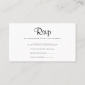 Simple carte rsvp de mariage rustique (Devant)