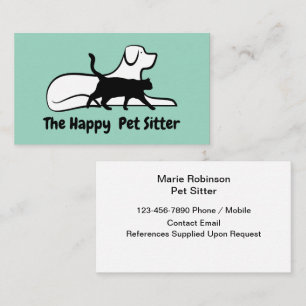 Simple Cartes de visite de thème Sitter pour anima