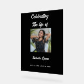 Simple Celebration of Life Funeral Memorial Photo (Angle)