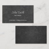 Simple Chalkboard Sales Manager-Visitekaartje Visitekaartje (Voorkant / Achterkant)