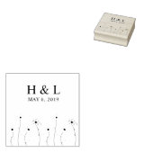 Simple Charming Initials Delicate Wildflowers Rubberstempel (Gestempeld)