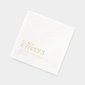 Simple Cheers Élégant Moderne Mariage Or (Gauche)