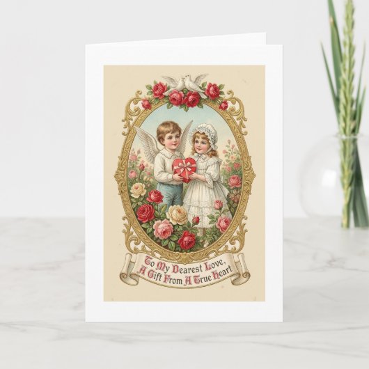 Simple Cherub Love Card Kaart (Voorkant)