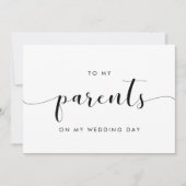 Simple chic à mes parents sur ma carte de jour de (Devant)