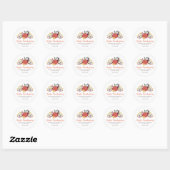 Simple Chic Autumn Pumpkins Thanksgiving Ronde Sticker (Vel)