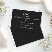 Simple Chic B+W Mariage Website Carte de réponse R