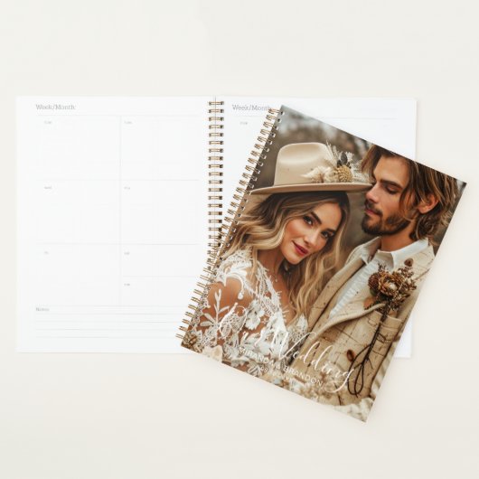 Simple Chic Elegant Calligraphy Photo Wedding (Devant avec enveloppe)