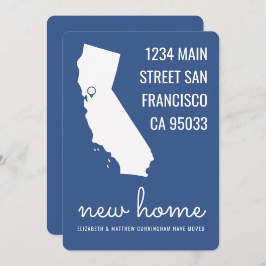 Simple Chic en Fun New Home Notice Kaart (Voorkant / Achterkant)