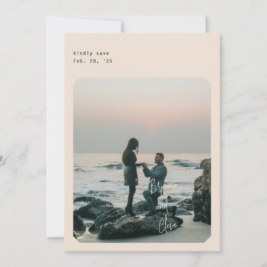 Simple Chic Enregistrer la carte Date (Devant)