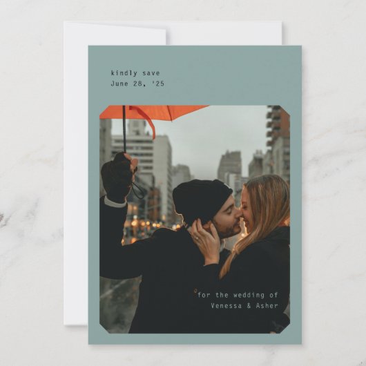 Simple Chic Enregistrer la carte Date (Devant)