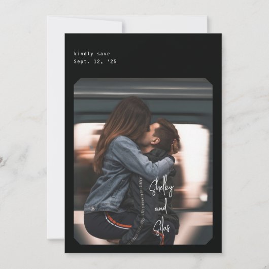 Simple Chic Enregistrer la carte Date (Devant)