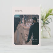 Simple Chic Enregistrer la carte Date (Debout devant)