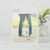 Simple Chic Enregistrer la carte Date (Debout devant)