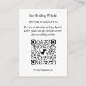 Simple Chic Mariage RSVP QR Code Carte de boîtier (Devant)