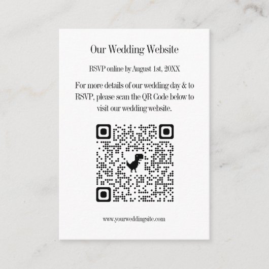 Simple Chic Mariage RSVP QR Code Carte de boîtier (Devant)