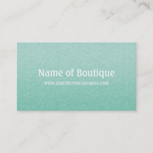 Simple Chic Mint Green Minimalist Boutique Visitekaartje
